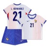 Maillot de Supporter France L. Hernandez 21 Extérieur Euro 2024 Pour Enfant